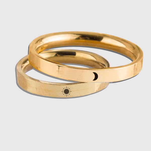 JUEGO Anillo Sol y Luna